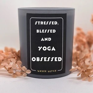 Yoga Liebhaber Geschenk für sie einzigartig Witz Geburtstagsgeschenk lustige Kerze für Freunde - Bild 1 von 4