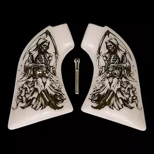 Ivory Grim Reaper Heritage Rough Rider Grips - Picture 1 of 2