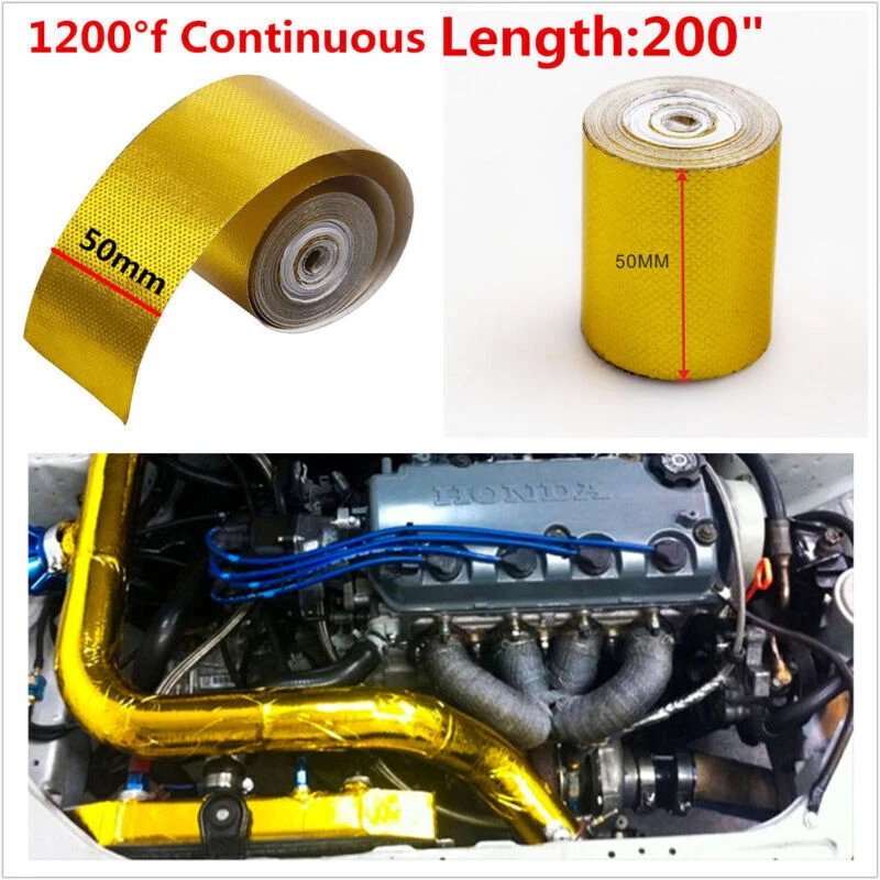 Cintas envolventes protectoras térmicas reflectantes de alta temperatura rollo continuo para automóvil 5M 1200 °f Foto 1 de 4
