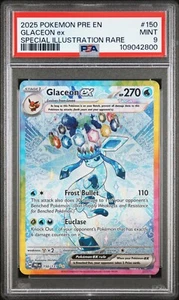 Pokémon Pre En-Prismatic Evolutions #150 Glaceon 2025 ex Special PSA 9 - Imagen 1 de 2