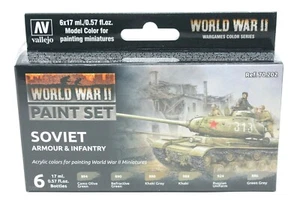 Vallejo WWII Soviet Armour & Infantry Paint Set New VAL70202  - Picture 1 of 1