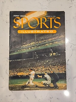 Revista Sports Illustrated PRIMER NÚMERO 16 de agosto 1954 con inserto de tarjeta sin etiqueta Foto 1 de 4