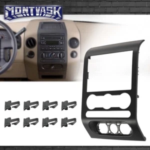 Dash Radio Bezel Center Trim Panel Black Fit For 04 05 06 07 08 Ford F-150 F150 - Picture 1 of 9