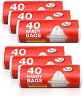 Tidyz 6 Packs Of 40 Handy Bags - Carrier Bags - Fits 15L Pedal Bin - Extra Tie
