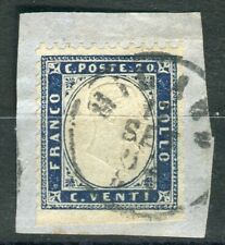 1862 Royaume D'Italia 20C Indigo Non Encoche en Bas Saxonne 2 K RI-10025