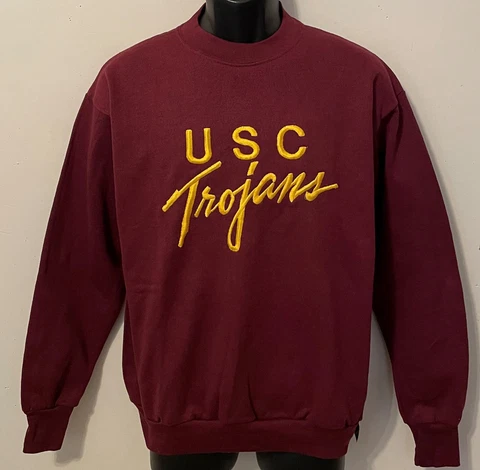 Vintage USC TROJANS LOGO 7 Crew Neck Sweatshirt SEWN NWT NEW Old Stock LGE Last1 Cover