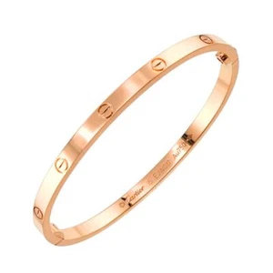 Cartier Love Bracelet Bangle SM 18K Pink Gold 750 Size15 90256641 - Picture 1 of 9