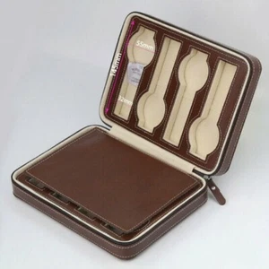 2x Zippered Storage Case Men Gifts Watch Travel Box 8 Grids PU Leatherette Box - Picture 1 of 7