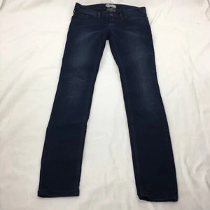 Free People Damen dunkel gewaschene Jeans Stretch Baumwollmischung Taschen flach vorne 28 - Bild 1 von 8
