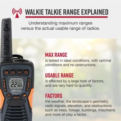 COBRA ACXT1035R FLT Floating Walkie Talkies- Waterproof, 37 Miles Range (D608) - Image 1 of 4