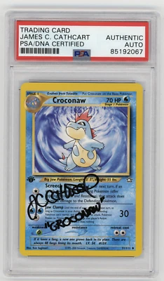 PSA Signed James Carter Cathcart Croconaw 31/111 Neo Genesis 2000 - Image 1 of 2
