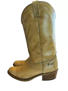 DINGO MENS VINTAGE COWBOY WESTERN BOOTS PULL ON BROWN MARBLE SZ 9E #5942 SP06 - Picture 1 of 11