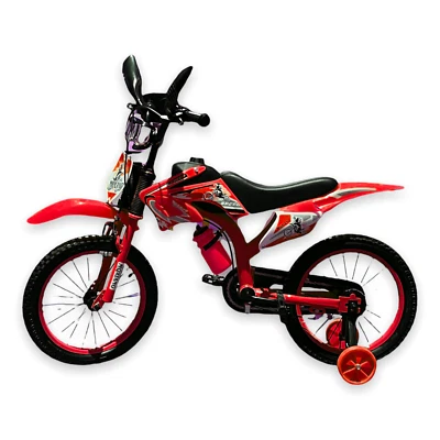 CHILDRENS KIDS MOTO BIKE BICYCLE REMOVABLE STABILISER 16 INCH 5 TO 8 MOTORCROSS - Image 1 of 2