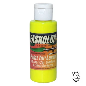 FASKOLOR #40101 FLUORESCENT YELLOW Airbrush Paint RC Body Car Truck - PARMA - Picture 1 of 1