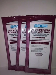 Tessuto gluconato clorexidina salvia 2% - confezione da 3 exp. 04/2020 - Foto 1 di 2