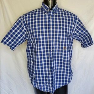 Vintage Tommy Hilfiger Plaid Short Sleeve Button Down Shirt Large - Picture 1 of 5