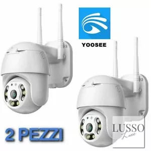 2X TELECAMERA IP CAM PTZ WIFI CAMERA DOME WIRELESS ESTERNO APP YOOSEE MICRO SD - Foto 1 di 8