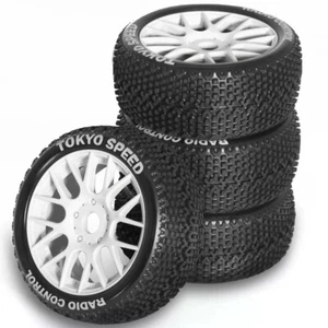 4pcs 17mm Hex TIRES & Wheels For 1/8 RC ARRMA Typhon Talion Traxxas HPI HSP Losi - Picture 1 of 16