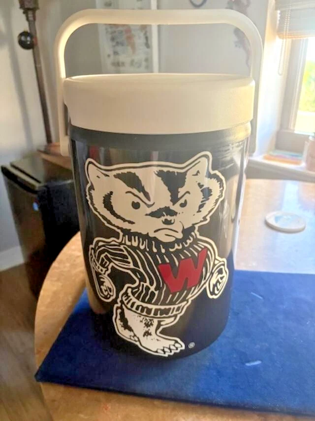 1998 Univ. of Wisconsin Badgers Large Cooler w/Handle - 14" x 9" - Image 1 of 4