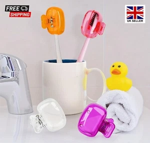 4/6/8pcs Toothbrush Head Covers Clip-on Protector Protective Cap Travel UK - Picture 1 of 12