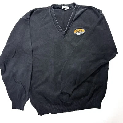 Suéter Geek Squad Negro Cuello en V Algodón Uniforme de Empleado Para Hombres Talla L Hecho en EE. UU. Foto 1 de 4