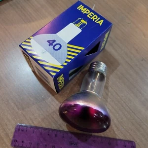 IMPERIA REFLEX R63 E 27 FARETTO 40W COLORATO VIOLA VINTAGE RARO 220 230 v - Foto 1 di 1