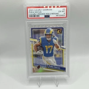2023 Panini Clearly Donruss Puka Nacua Holo Mosaic The Rookies Bronze PSA 6 - Imagen 1 de 3