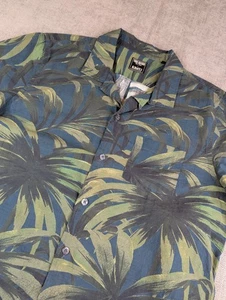 Todd Snyder x Albiate Camp Hemd Herren XL grün Palmen Hawaii Loop Kragen Knopf - Bild 1 von 7