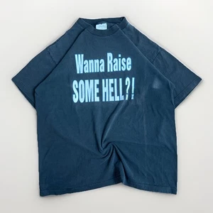 Camicia Vintage WWF 1998 Stone Cold Steve Austin Taglia Large Wanna Raise Some Hell - Foto 1 di 17
