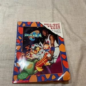 VIntage 1996 Scholastic Space Jam Pull-Out Poster Book with 15 Mini Posters - Picture 1 of 8