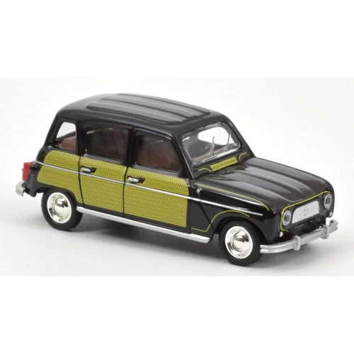 RENAULT 4 PARISIENNE 1963 BLACK & YELLOW 1:64 Norev Auto Stradali Modellino Nuov - Immagine 1 di 1