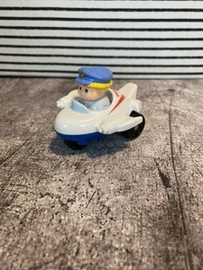 Avión a reacción Fisher Price Little People Wheelies blanco con repuesto Eddie - Imagen 1 de 1