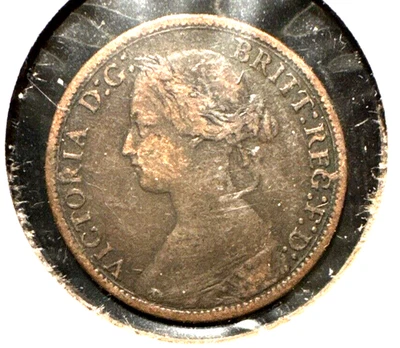 Great Britain 1868 farthing KM 747.2 VF (1) - Image 1 of 2