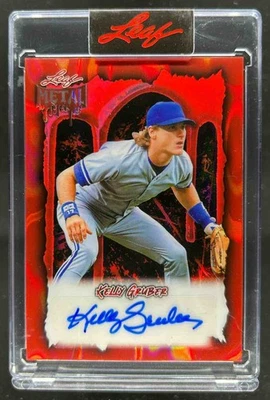 2025 Leaf Metal Halloween Kelly Gruber Auto Lava Blood #/13 - Image 1 of 2