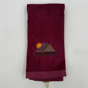 PGA West Golf Handtuch Burgund gesticktes Logo 100 % Baumwolle Cannon Royal Neu ohne Etikett - Bild 1 von 5
