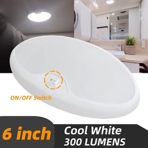 Luz domo de techo LED 12V 6 pulgadas RV cámper gabinete de cocina blanco frío conmutado - Imagen 1 de 8