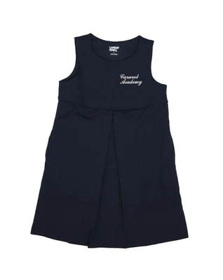 Lands End Ponte Jumper 连衣裙 女孩 6 海军蓝 Caravel Academy 校服 — 第 1/4 张图片