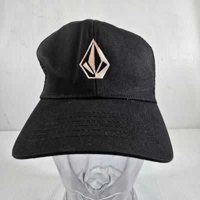 Volcom Hat Cap Men's Black Trucker Hat Snapback Solid Adjustable - Image 1 of 4