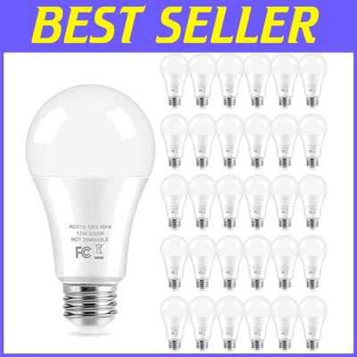 High CRI Daylight LED Bulbs, 100 Watt Equivalent, 30-Pack for Indoor/Outdoor Use - Image 1 of 4