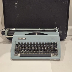 Máquina de escribir Swedish Facit TP2 de colección azul estuche original, manual, accesorios FPOR - Imagen 1 de 14