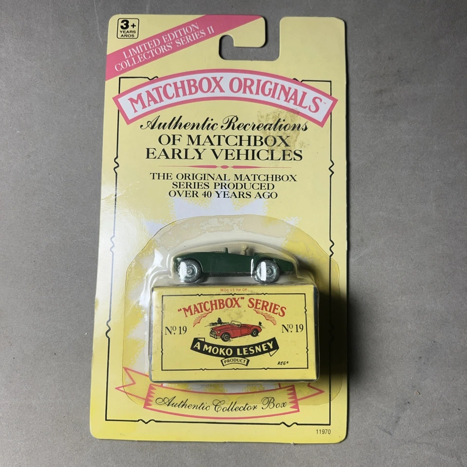 Matchbox Serie Nº 19 Verde MG MGA Die Cast Car Foto 1 de 4