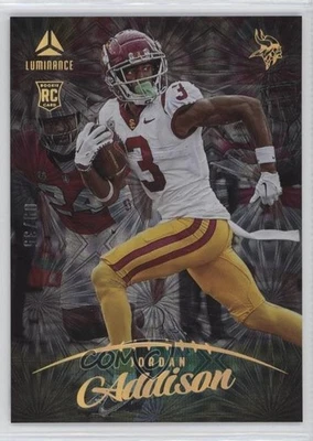 2023 Panini Luminance Rookie Teal /35 Jordan Addison #107 Rookie RC - Image 1 of 2