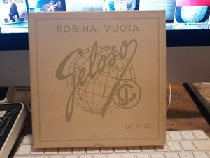 Bobina Nastro Audio GELOSO reel to reel, 1/4 - (18 cm)  VUOTA CON SCATOLA - Foto 1 di 3