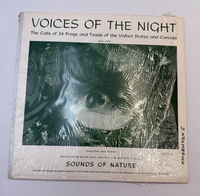 Voices Of The Night Calls Of 34 Frogs & Toads 1953 Cornell Vinyl VG+ 33.5 RPM - Image 1 of 4