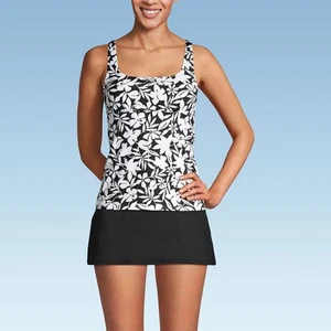Lands' End Women's Chlorine Resistant Square Neck Underwire Tankini Swimsuit - Picture 1 of 4