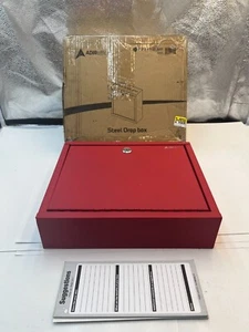 AdirOffice Multipurpose Mounted Drop Box Large Red 631-03-RED - Picture 1 of 4