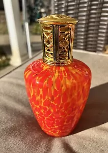 Duftlampe Erguss rot, orange, gelb Kunst Glas gold top KEIN DICHT - Bild 1 von 9