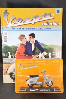 VESPA 125 TS (1975) SCALA 1/18 VESPA COLLECTION N° 15 FABBRI EDITORI - Immagine 1 di 2