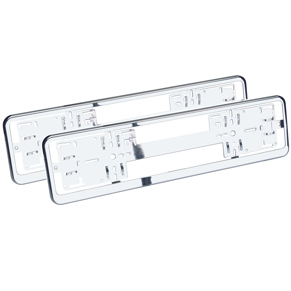 RICHTER 2 Stück Chrom Kennzeichenhalter Schildhalter Nummernschildhalter von HR - Bild 1 von 4