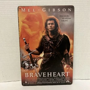 braveheart movie poster tin sign  mel gibson brave heart retro man cave room NEW - Picture 1 of 1